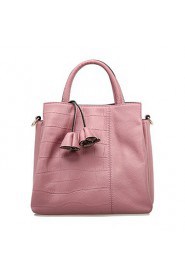 Women Casual Cowhide Tote White / Pink / Blue / Black / Fuchsia R0197801