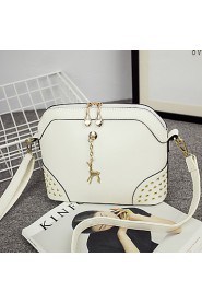 Women PU Shell Shoulder Bag White / Blue / Black