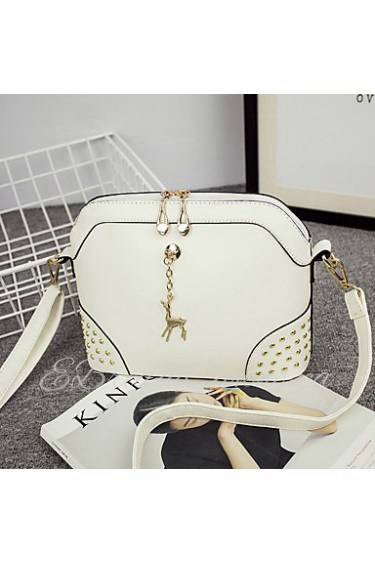 Women PU Shell Shoulder Bag White / Blue / Black