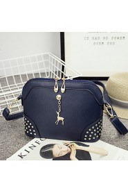 Women PU Shell Shoulder Bag White / Blue / Black