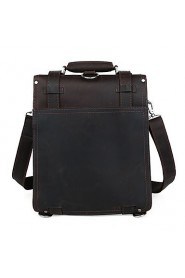 Men's Genuine Leather Backpack Hiking Travel Bag