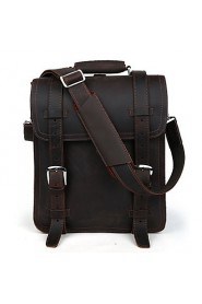 Men's Genuine Leather Backpack Hiking Travel Bag