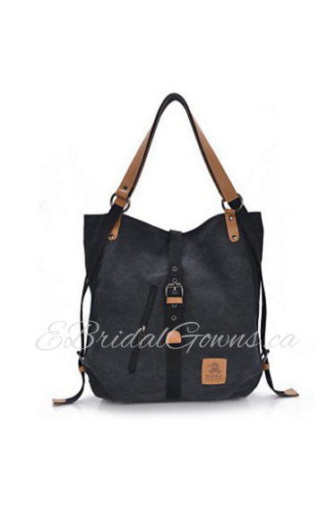 Women Canvas Bucket Backpack Multi color