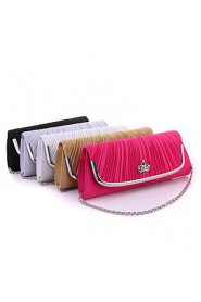 Women's Multicolored satin clutch handbag chain fashion Shoulder Messenger