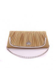 Women's Multicolored satin clutch handbag chain fashion Shoulder Messenger