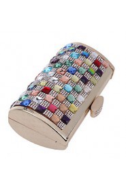 Women Polyester / Metal Minaudiere Clutch / Evening Bag Multi color