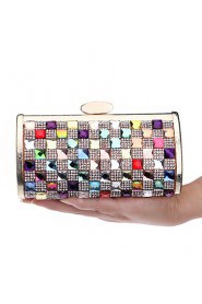 Women Polyester / Metal Minaudiere Clutch / Evening Bag Multi color