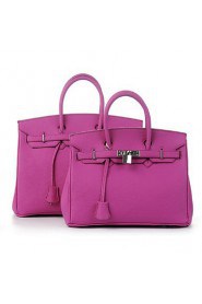 Women Casual PU Tote Purple / Green / Orange / Red / Black / Fuchsia