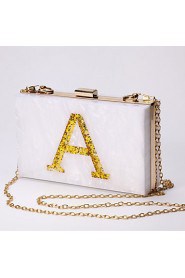 Women's Acrylic Letter Evening Bag