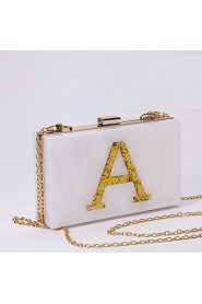 Women's Acrylic Letter Evening Bag