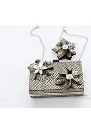 Women's Handmade The Plaid Flower Evening Bag