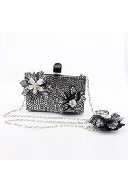 Women's Handmade The Plaid Flower Evening Bag