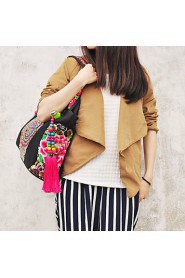 Women Canvas Shopper Shoulder Bag Multi color