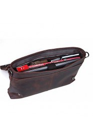 Men Vintage Stylish Leather Briefcase Office Laptop Bag Brown Messenger Bag