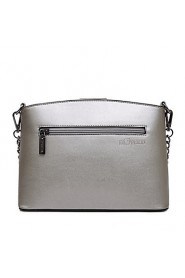 Women's PU Tote Bag/Single Shoulder Bag/Crossbody Bags Silver/White