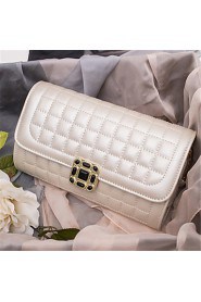 Women PU Baguette Shoulder Bag White / Pink / Gold / Black