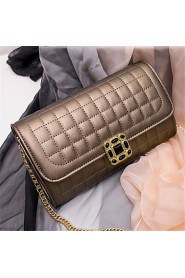 Women PU Baguette Shoulder Bag White / Pink / Gold / Black