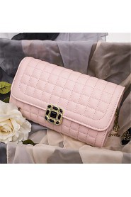 Women PU Baguette Shoulder Bag White / Pink / Gold / Black