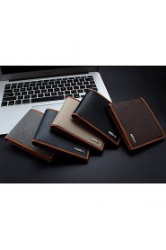 Men's Leather Purse Credit Card Holder Slim Wallet Solid Thin Wallet Card Holder Purse Travel Case