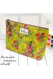 Women PU Casual Cosmetic Bag Yellow 18.5cm*10cm*7.5cm