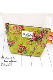 Women PU Casual Cosmetic Bag Yellow 18.5cm*10cm*7.5cm