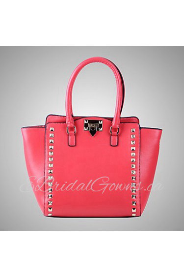 Hot Selling Rivet Decoration Women Real Leather Bag