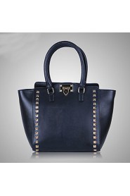 Hot Selling Rivet Decoration Women Real Leather Bag