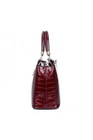 Women Formal / Casual / Office & Career / Shopping PU / Patent Leather Tote Blue / Red / Black / Burgundy