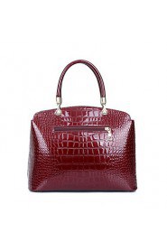 Women Formal / Casual / Office & Career / Shopping PU / Patent Leather Tote Blue / Red / Black / Burgundy