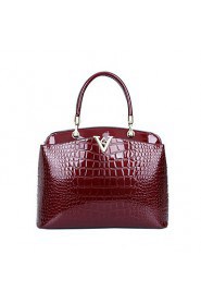 Women Formal / Casual / Office & Career / Shopping PU / Patent Leather Tote Blue / Red / Black / Burgundy