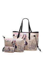 Women Casual / Office & Career / Shopping PU Tote Beige