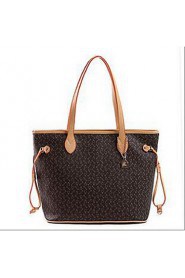 Women Casual PVC Tote White / Black