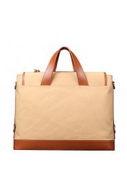 Men Briefcase Top Grade Genuine Leather and Oxford Business Handbag Vintage First Layer Cowhide Shoulder Bag