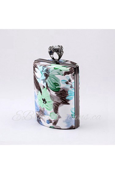 Women's Handmade Color Printing Evening Bag