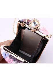 Women's Handmade Color Printing Evening Bag