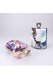 Women's Handmade Color Printing Evening Bag