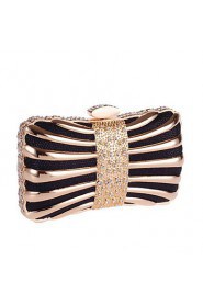 Women PU Baguette Clutch / Evening Bag / Wallet / Coin Purse Gold / Black