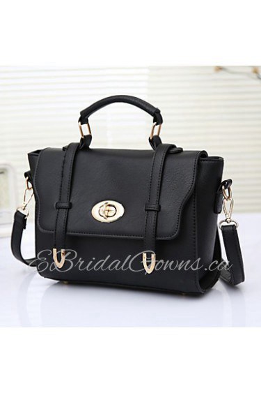 Women's Fashion Vintage PU Leathe Messenger Shoulder Bag/Tote