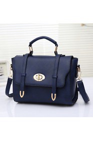 Women's Fashion Vintage PU Leathe Messenger Shoulder Bag/Tote