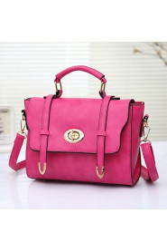 Women's Fashion Vintage PU Leathe Messenger Shoulder Bag/Tote