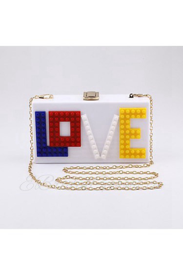 Women's Acrylic LOVE Evening Bag