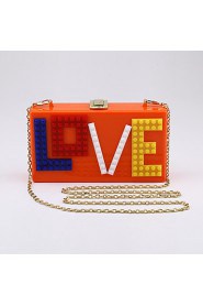 Women's Acrylic LOVE Evening Bag