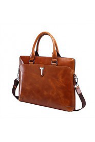 Men Briefcase Top Grade Genuine Leather Men Business Handbag Vintage Oil Wax Leather Shoulder Bags