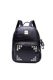 Women's PU Backpack/Tote Bag/Leisure bag/Travel Bag Black