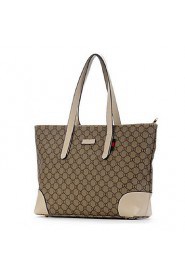 Women Casual PVC Tote Brown / Khaki