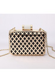 Women's The Hollow Metal Mesh Color Matching Evening Bag