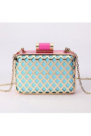 Women's The Hollow Metal Mesh Color Matching Evening Bag