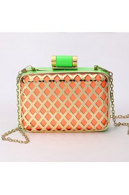 Women's The Hollow Metal Mesh Color Matching Evening Bag