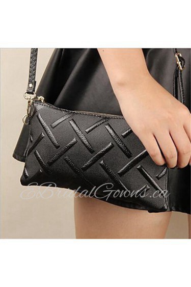 Women Casual PU Clutch Black