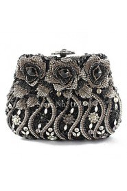 Ladies' Elegant Flower Rhinestone Hand Bags And Purses